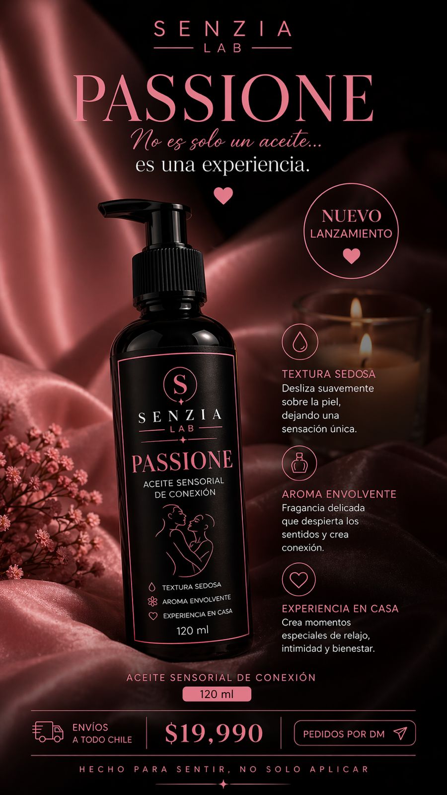 PASSIONE Aceite Sensorial de Conexión – 120 ml - Imagen 2